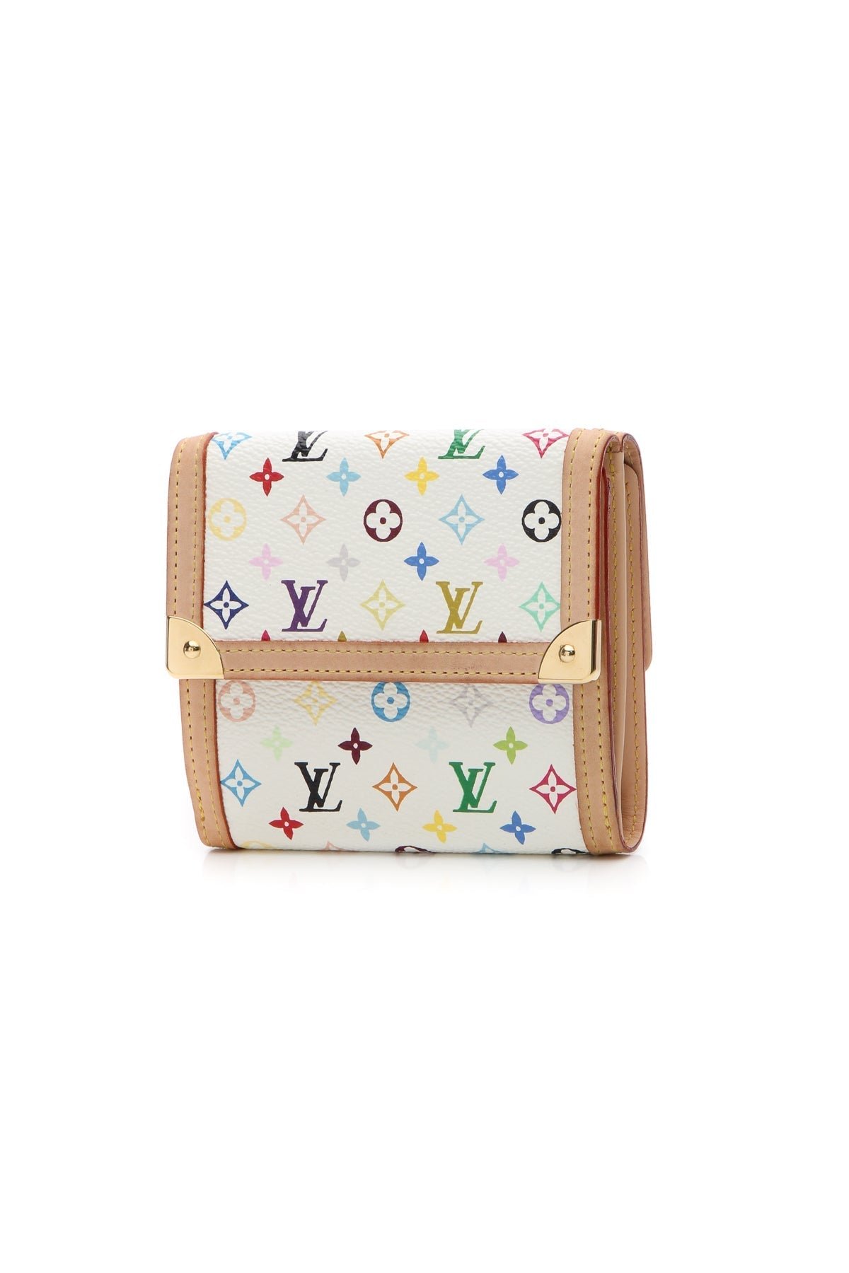 Porte-Monnaie Billets Wallet - White Multicolore Monogram