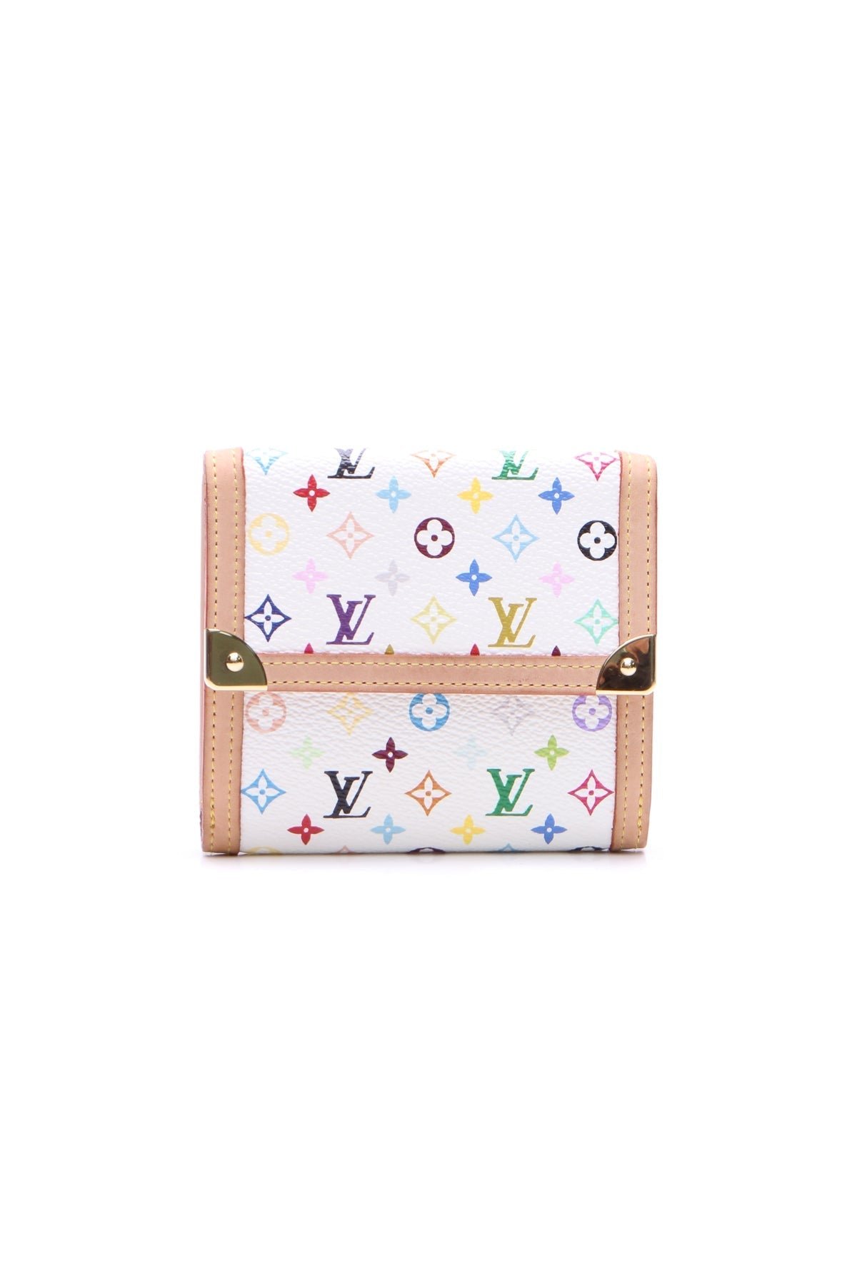 Porte-Monnaie Billets Wallet - White Multicolore Monogram