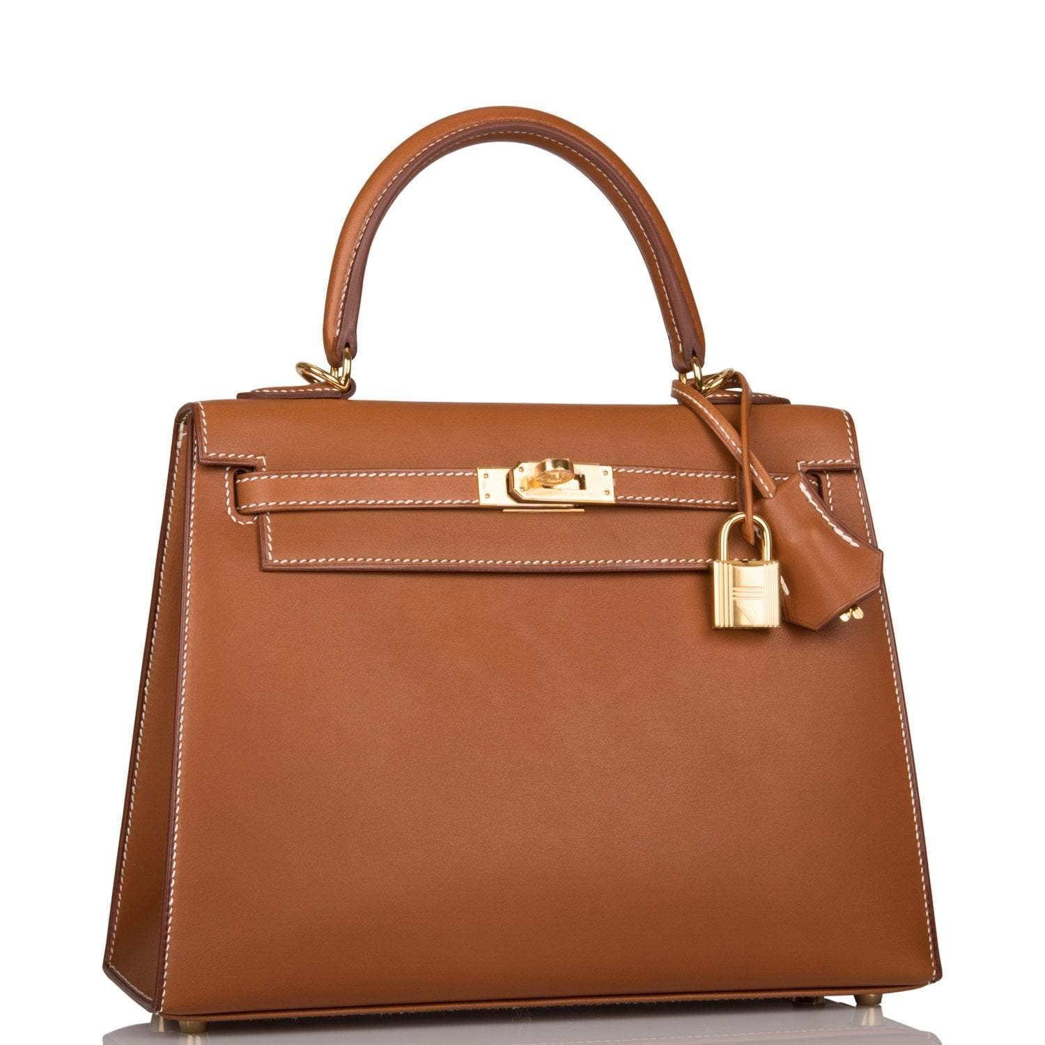 Hermes Kelly Sellier 25 Fauve Barenia Gold Hardware