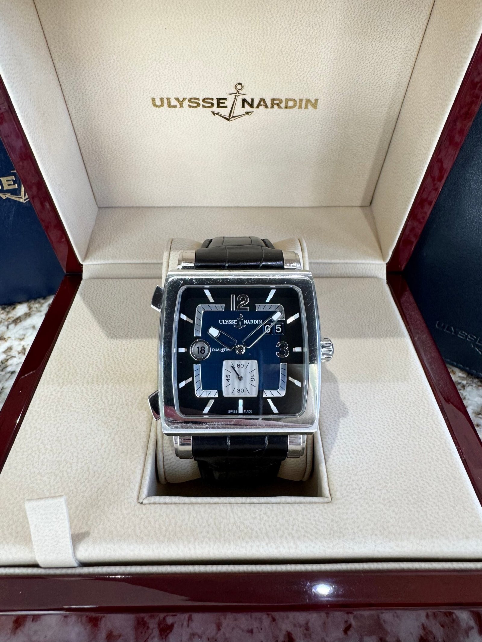 2007 Ulysse Nardin Quadrato Dual Time 243-92/632