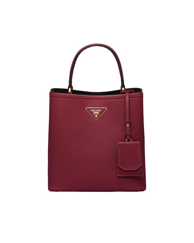 Medium Saffiano Leather Prada Panier Bag - Image 11