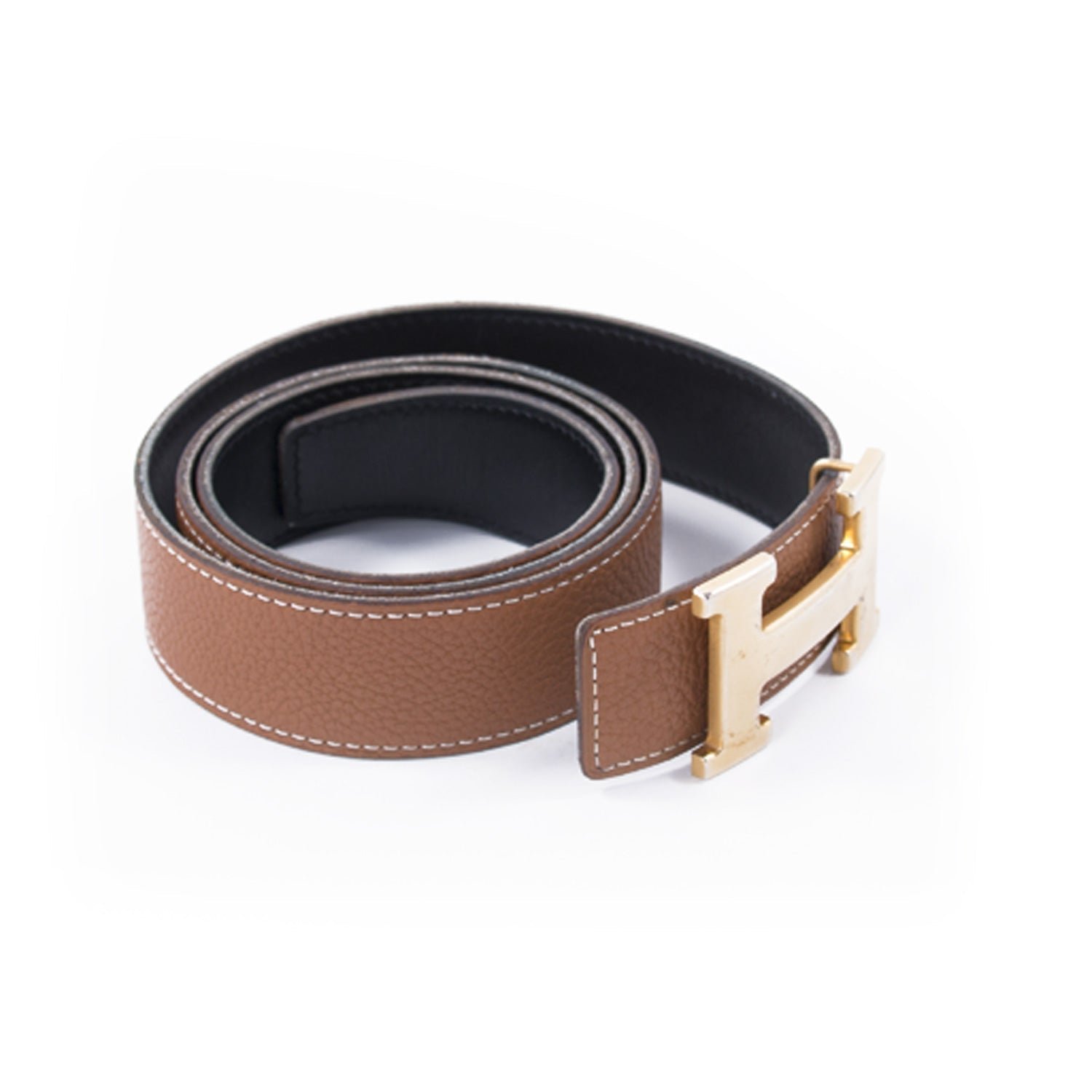 Hermès Tan and Black Reversible H Belt